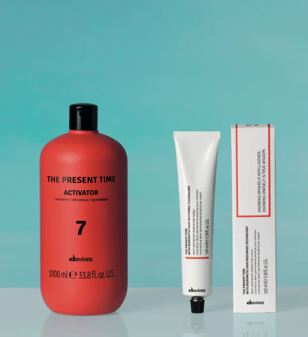 coloration Davines: gamme the present time activateur et couleur